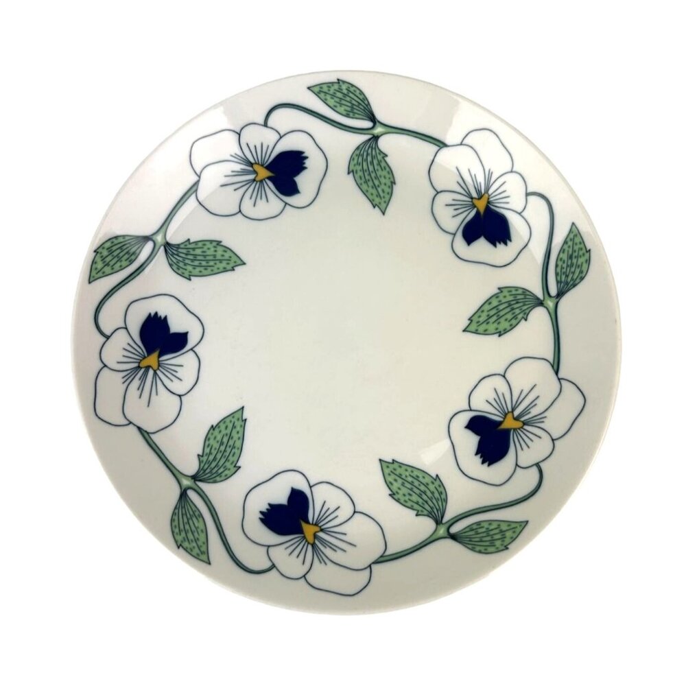 VON P555 Rorstrand Sweden Sylvia Jubileumsservis Dinner Plate 10.75 Pansy Floral